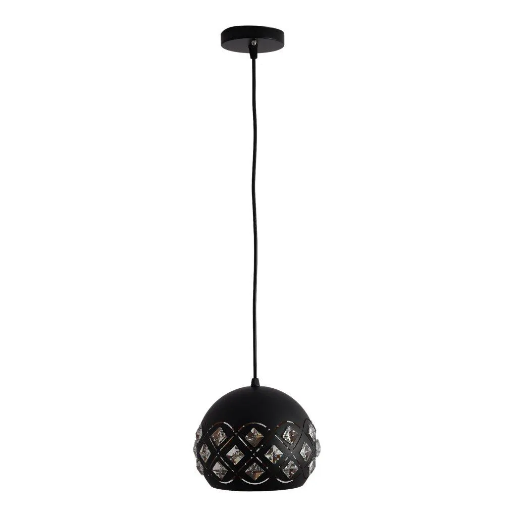 Black Metal Hanging Light - M-108-HL-BK-GD - Included Bulb