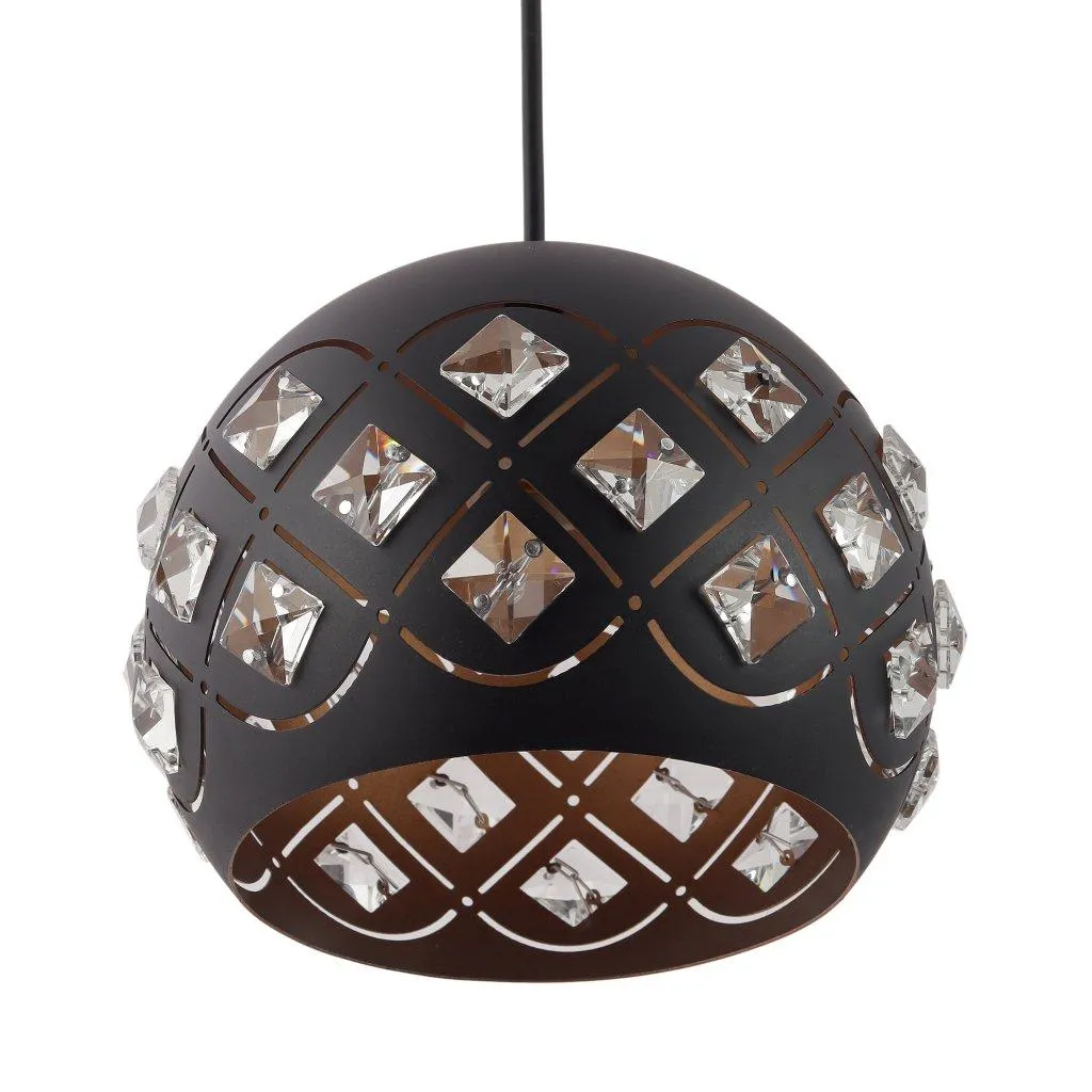 Black Metal Hanging Light - M-108-HL-BK-GD - Included Bulb