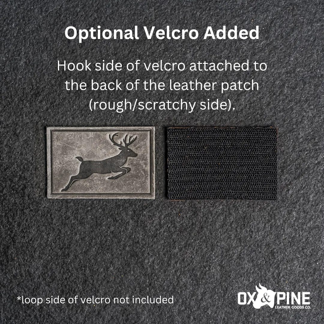 Deer Leather Patches with optional Velcro added