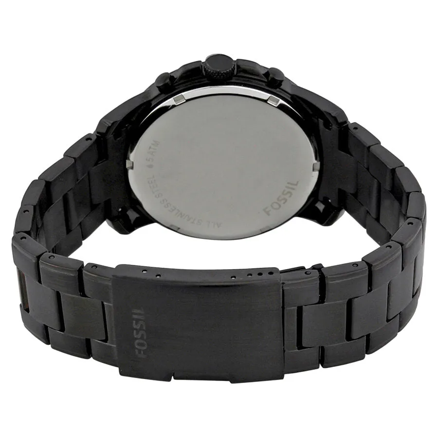 Fossil Grant Chronograph Black Dial Black-plated Men's Watch FS4832
