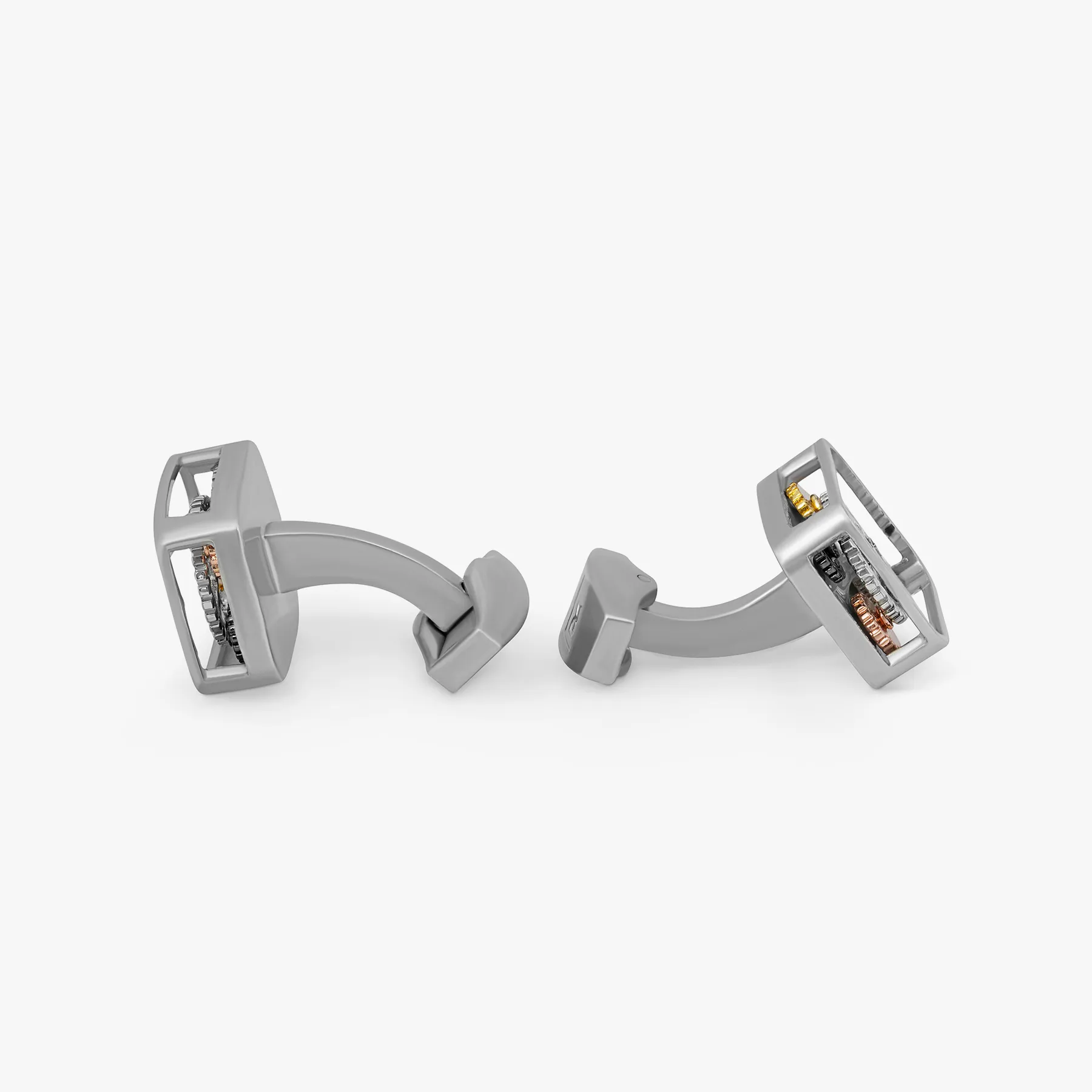 Grey Palladium Plated Quattro Gear Cufflinks