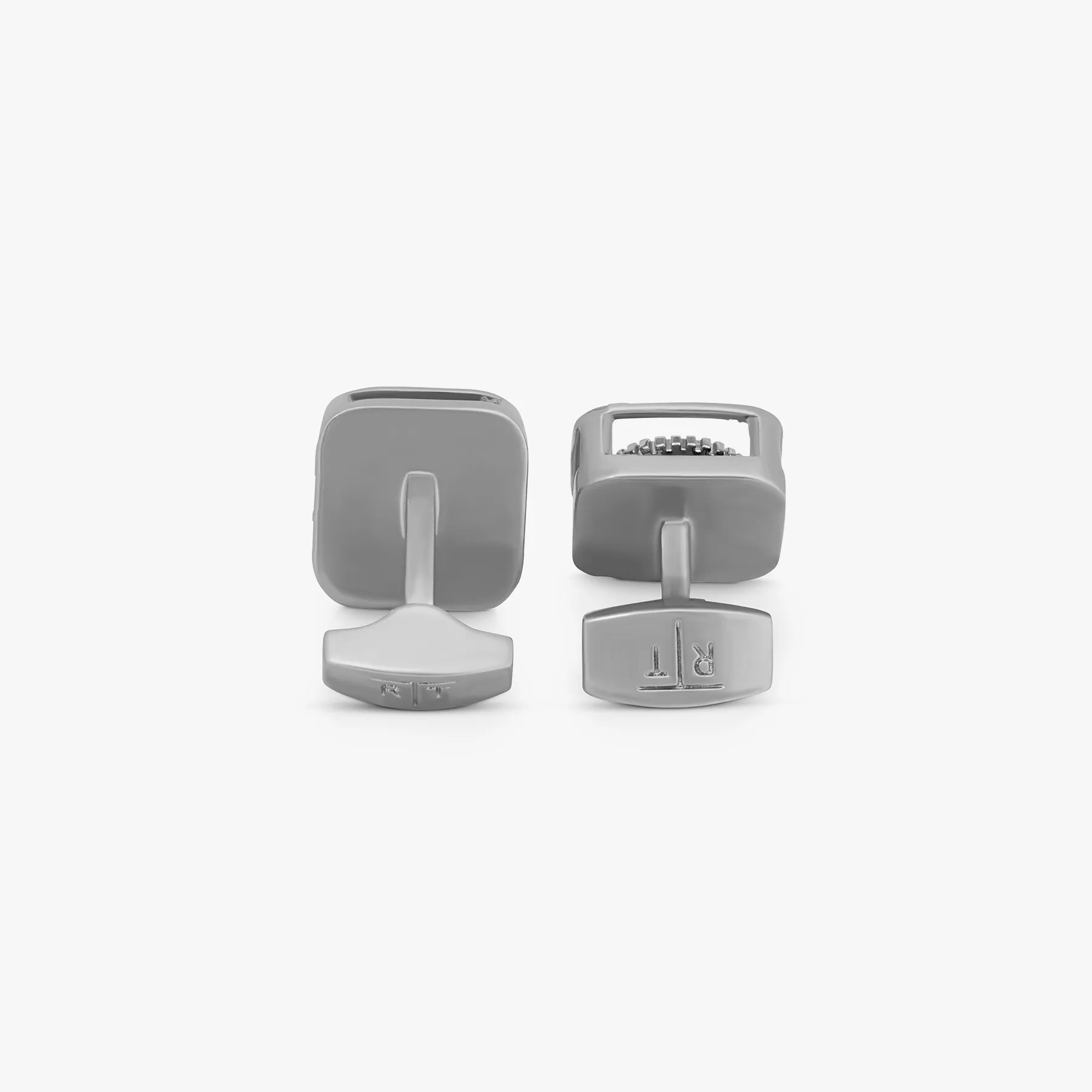 Grey Palladium Plated Quattro Gear Cufflinks