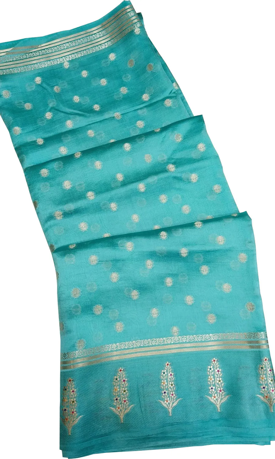 Handloom Perfection: Exquisite Blue Banarasi Silk Saree
