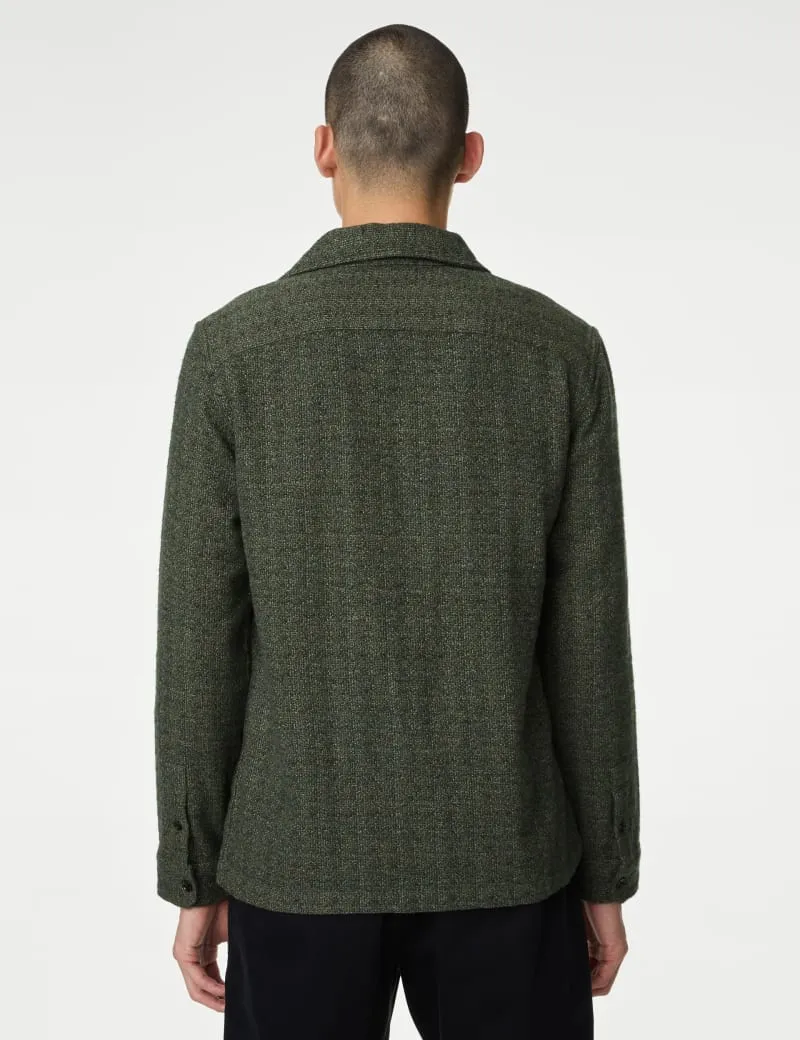 Pure Cotton Textured Overshirt