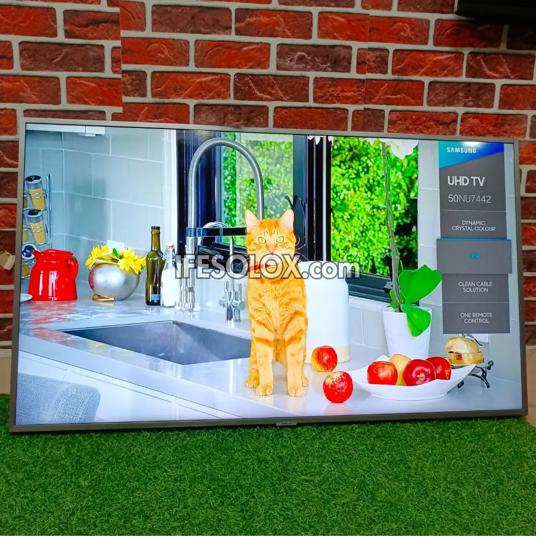 SAMSUNG 50 Inch UE50NU7400 Series Smart 4K Crystal UHD TV (Bluetooth, WiFi, Screen Mirroring) - UK Used