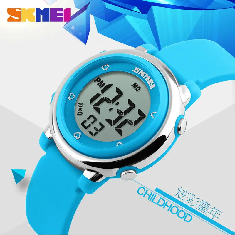 SKMEI Children watch LED Digital Sports Relojes Mujer Boys girls fashion Kids Cartoon Jelly Waterproof Relogio Feminino